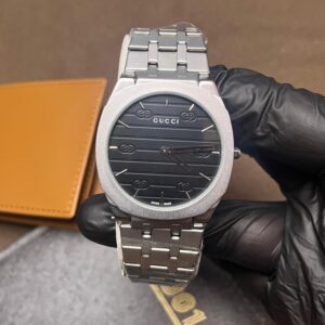 Gucci 25H Style - Ultra-Slim Luxury Watch | Stainless Steel Edition